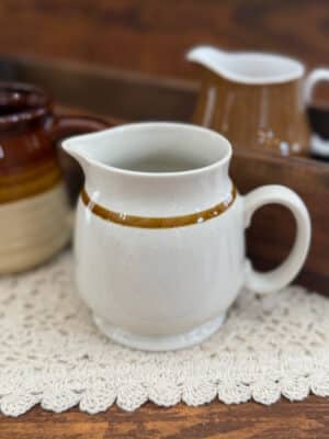 Found Creamer Brown Stripe