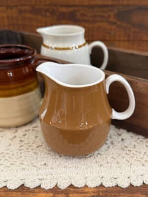 Found Creamer Brown Stoneware Mikasa