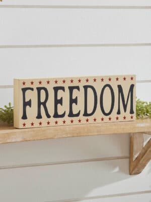 Freedom Americana Block Sign