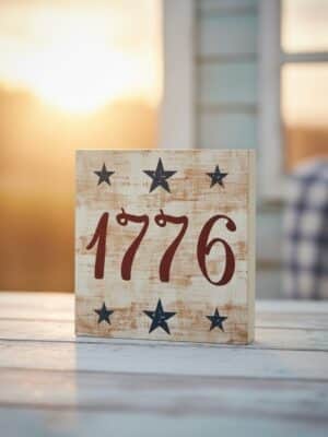 1776 Stars Americana Block Sign