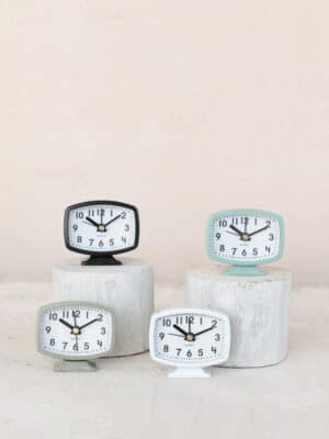 Small Footed Alarm Clock - 4 Colors