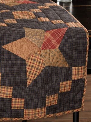 Star Patchwork Americana Quilted Table Runner