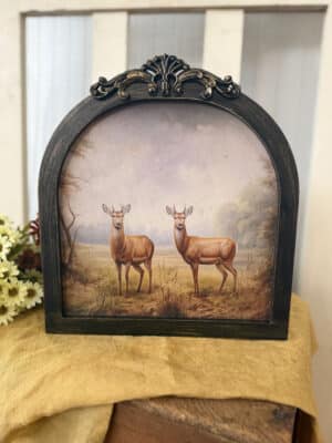 Framed Art Landscape Young Bucks