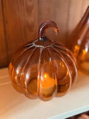 Orange Glass Pumpkin Cloche