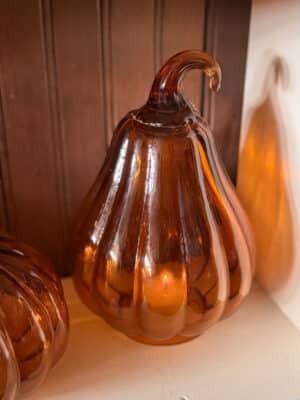 Orange Glass Gourd Cloche