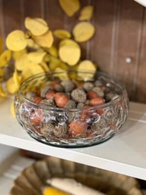 Hand-Blown Glass Hobnail Bowl