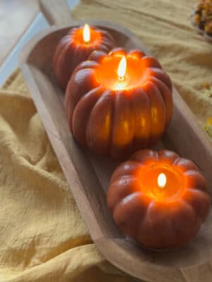 Orange Pumpkin Flameless Candle