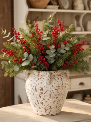 Vintage White Terra Cotta Vase
