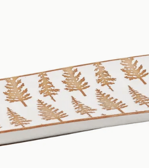 PLATTER - TREES WHITE AND TAN